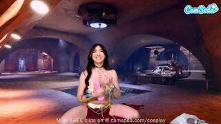 Princess Leia cosplayban kedveli a hatalmas didkós csoki szépség játékát