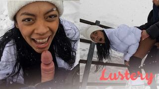 Sofi Vega havas döngölés a hóban – forró dél amerikai porno