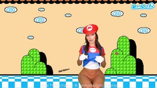 Sisi Rose orbitális popsis cosplayje super mario makerben cuni squirt órással