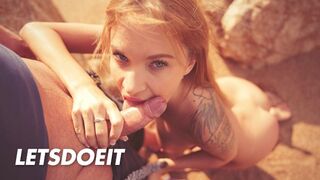 Angel Piaff szöszi csábítója zsíros kárót szopogatóan a tengerparton