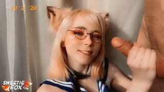 Édes rókácska lecumizza a szomszéd fazsát és lenyelet mindent cosplayben