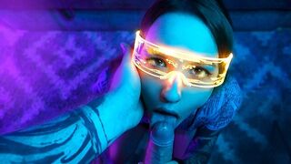 Cyberpunk szopós kaland egy kicsi nindzsó csajjal