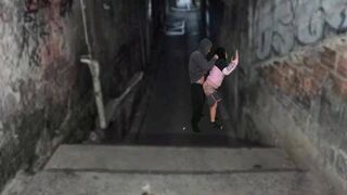 Csoki szajha keményen megrakva a favela domb urával a funk tánc után